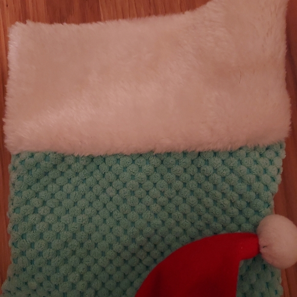 Patchwork Holiday Penguin Toy Santa Hat Mint Hanging Stocking 15 Inch Dog Gift - Picture 3 of 8